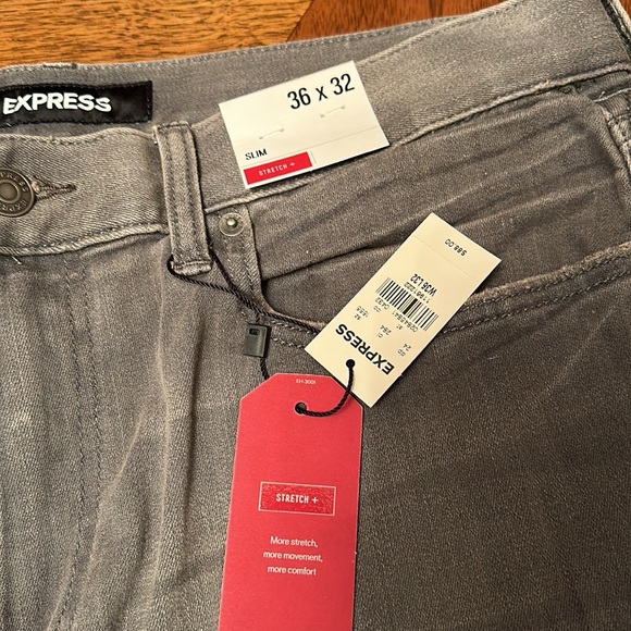 Gray jeans from express 36 waist 32 length ; never worn - Picture 3 of 3